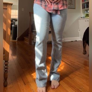 Boot cut low rise jeans